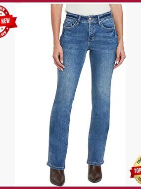 Premium Stretch Bootcut Jeans, Mid-Rise, Classic Fit, Denim Blend